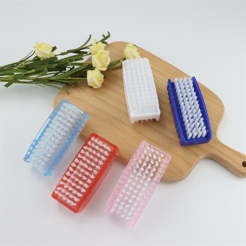 Brosses de nettoyage en plastique double face Brosse de nettoyage des ongles